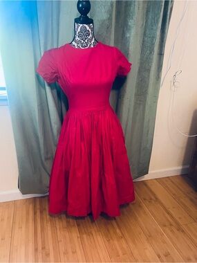 Hearts and found Women's Red Flare Dress Size Small